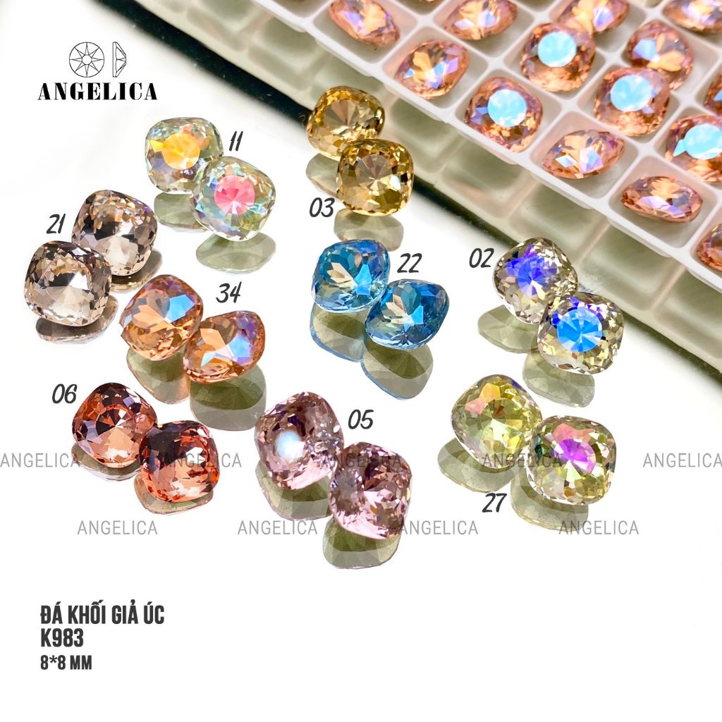 Đá Khối Giả Úc Cao Cấp Túi 2 viên Trang Trí Nail Angelica