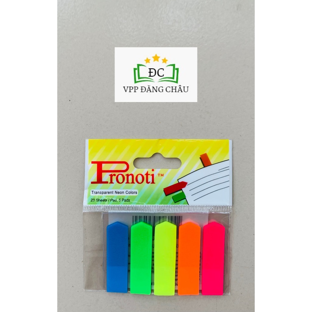 Giấy Note Ghi Nhớ Pronoti 5 Màu Nhựa | Shopee Việt Nam