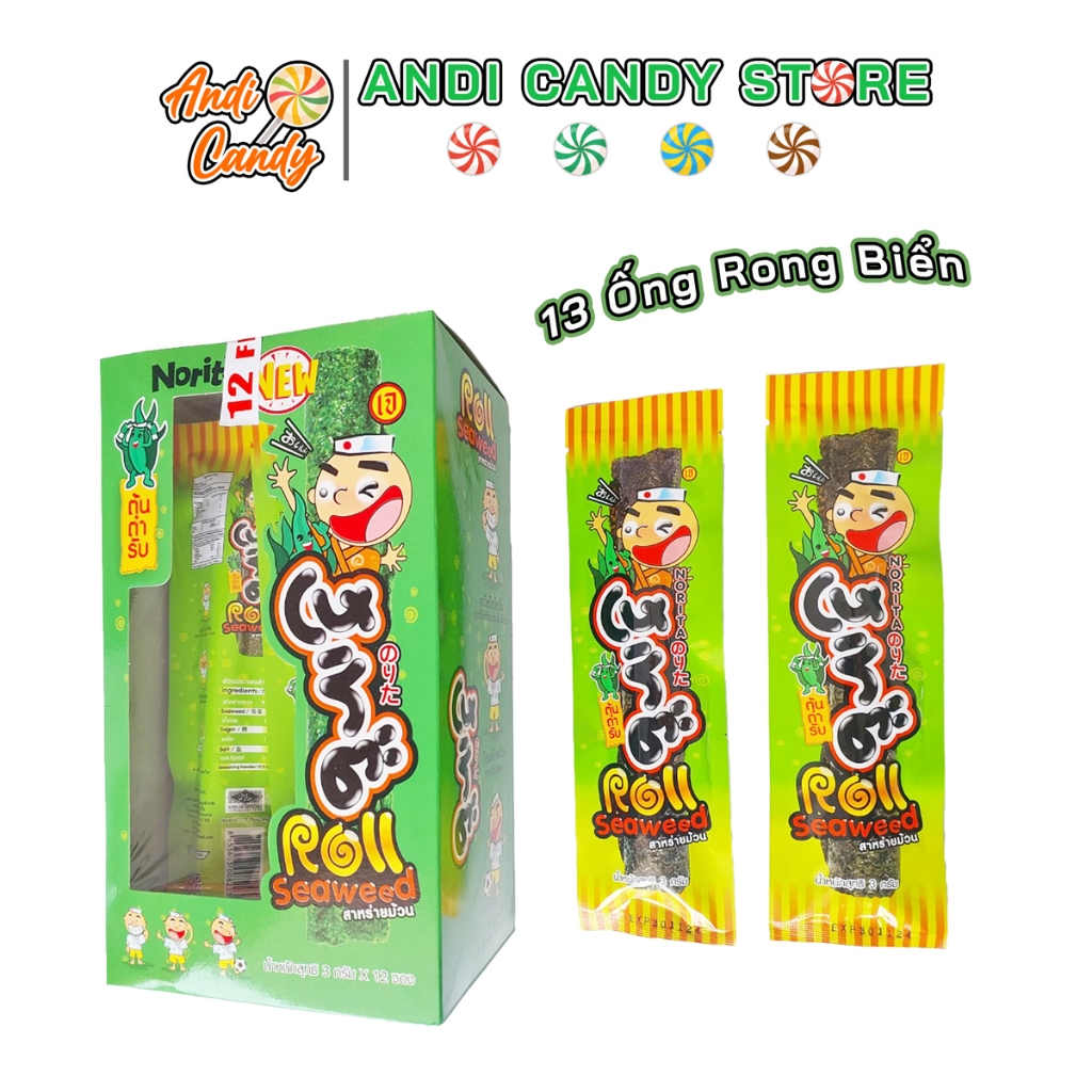 Snack Rong Biển Cuộn Norita Thái Lan 13 ống | Shopee Việt Nam