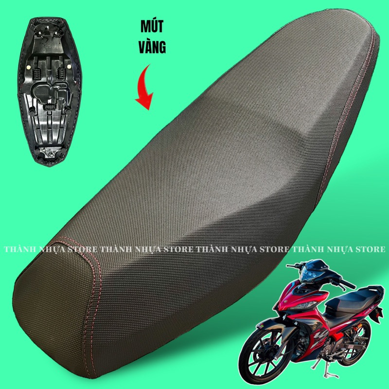 Yên 2 Tầng Exciter 135 (5 số) - Yên gọt 2 tầng Ex135 mút Vàng