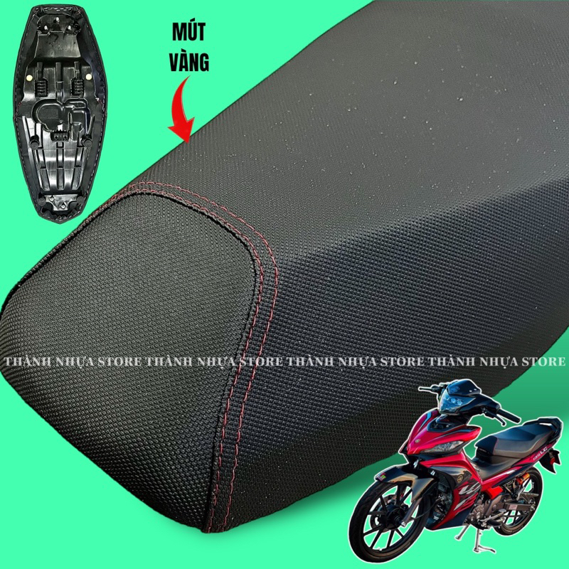 Yên 2 Tầng Exciter 135 (5 số) - Yên gọt 2 tầng Ex135 mút Vàng