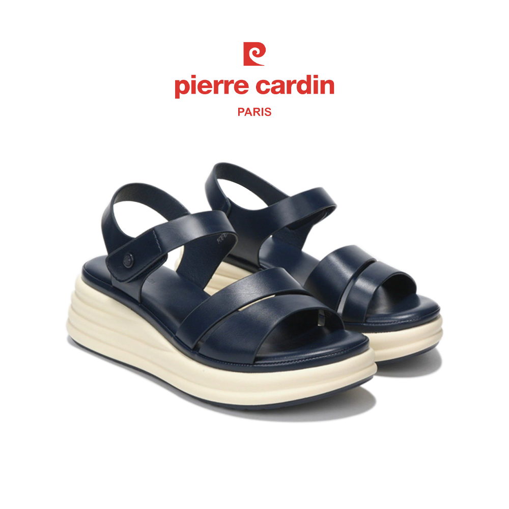 Ảnh Sandal nữ cao cấp Pierre Cardin, chất liệu da mềm mại, quai hậu thời trang, đế cao 5cm, cực nhẹ - 256 4