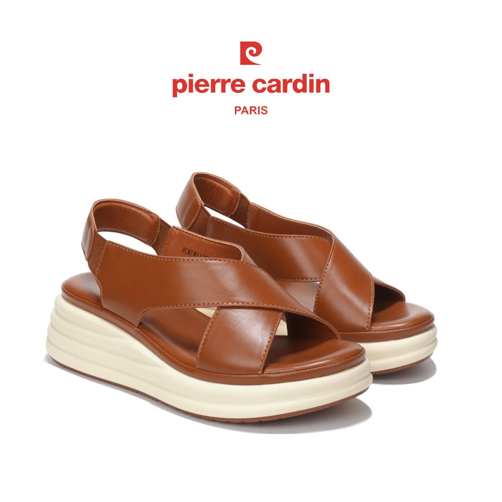 Ảnh Sandal nữ cao cấp Pierre Cardin, chất liệu da mềm mại, thiết kế quai hậu, đế cao 6cm, cực nhe - 257 4