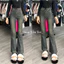 Quần jeans ống loe màu ánh rêu nhạt bụi bặm Yến Tee , From loe nhẹ dễ mặc