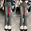 Quần jeans ống loe màu ánh rêu nhạt bụi bặm Yến Tee , From loe nhẹ dễ mặc