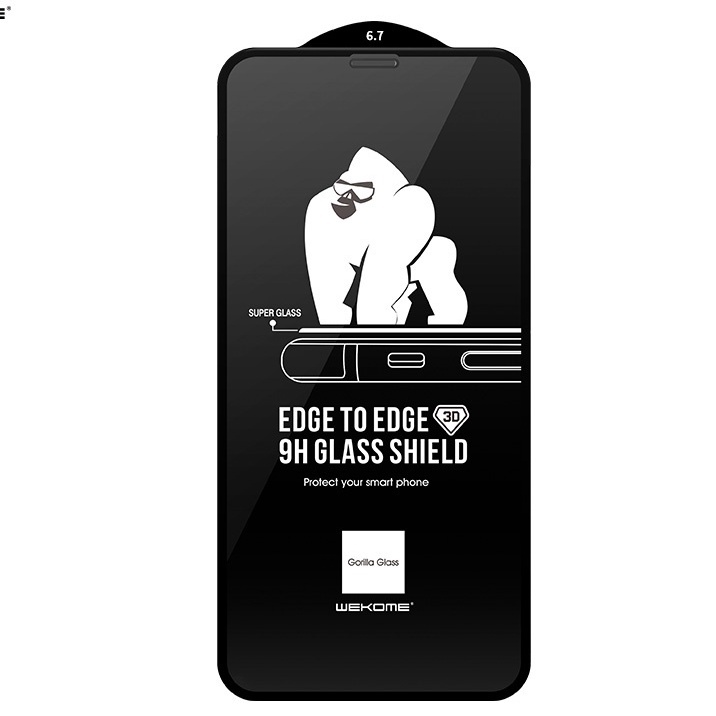[ IPHONE 16 ] Kính cường lực KINGKONG WEKOME 009 màn hình full HD cho Iphone X XS XSM 11 12 13 14 15 16 Pro Plus Promax