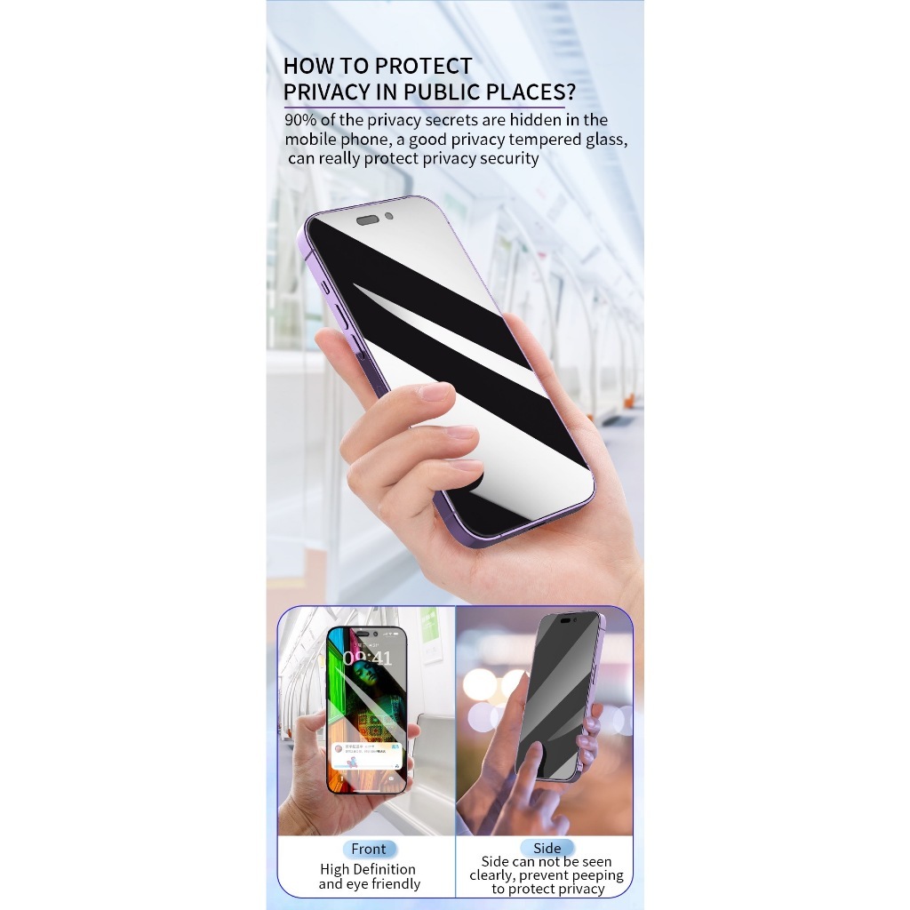 Kính cường lực KINGKONG BAIKO 9H trong suốt/ chống nhìn trộm, có màng chắn bụi loa cho Iphone X XS XSM 11 12 13 14 15 16