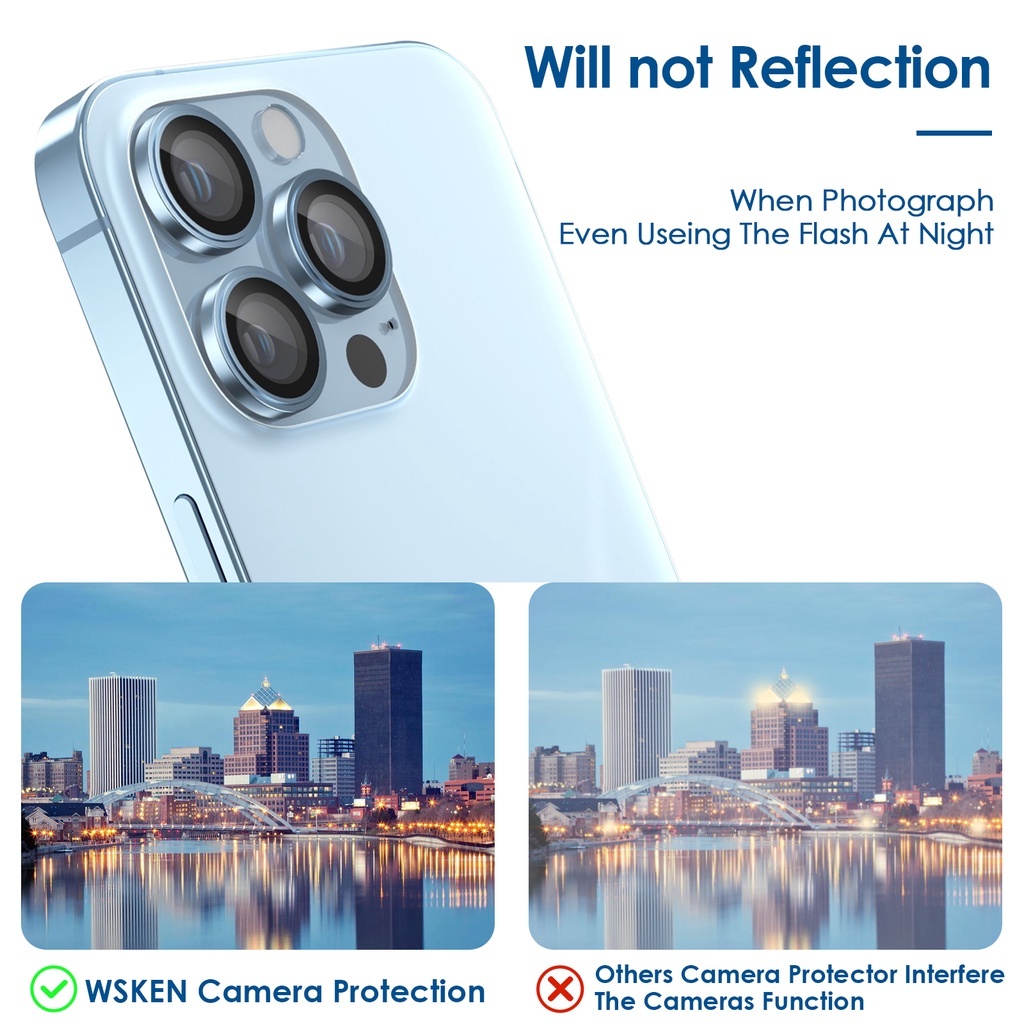 Kính cường lực bảo vệ camera có viền kim loại sang trọng KOLEAD ZC-R1 dành cho iphone 11 12 13 14 15 Pro Promax