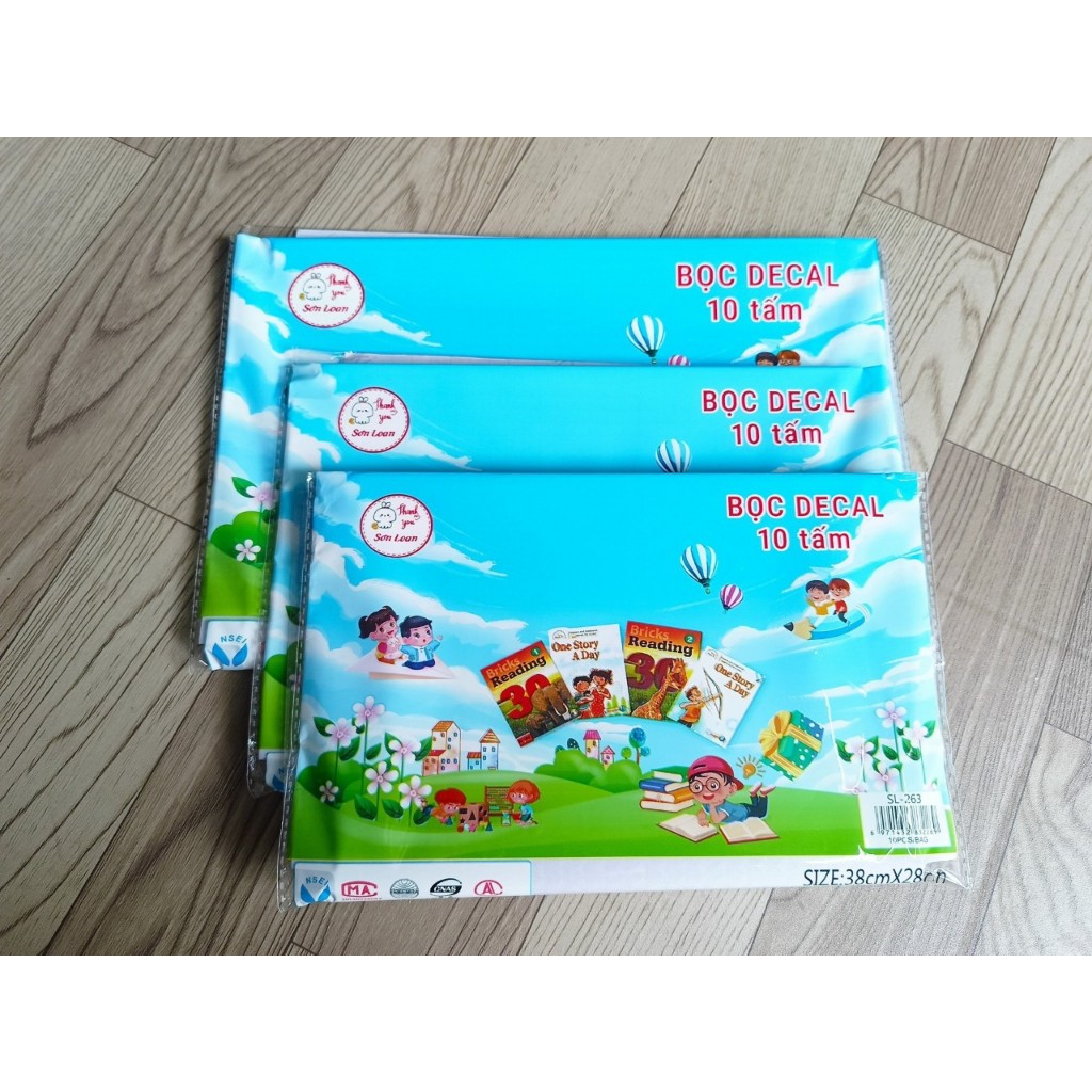 Bọc Đề Can (Mỗi Bọc Có 1 Nhãn Vở Đi Kèm).