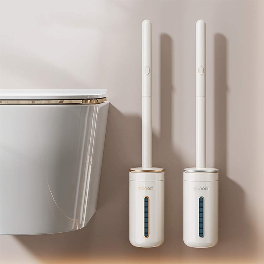 Bộ Cọ Vệ Sinh Dùng Một Lần Nâng Cấp Mẫu 2024, Cọ Toilet Xoay 360 Độ Thế Hệ Mới Có Đầu Thay Thế