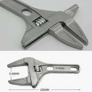 Mỏ lết miệng rộng 68mm tiện dụng, Mỏ lếch miệng rộng hợp kim nhôm bền bỉ, cờ lê đa năng vặn ống nước