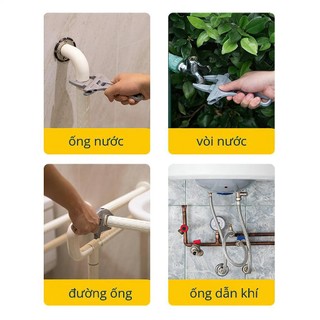 Mỏ lết miệng rộng 68mm tiện dụng, Mỏ lếch miệng rộng hợp kim nhôm bền bỉ, cờ lê đa năng vặn ống nước