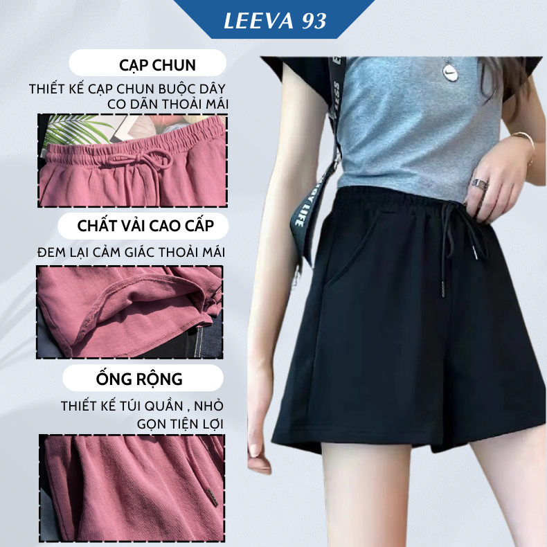 Quần đùi nữ, Quần short nữ thể thao phong cách Hàn Quốc, cạp chun thiết kế rút dây thời trang năng động - 970