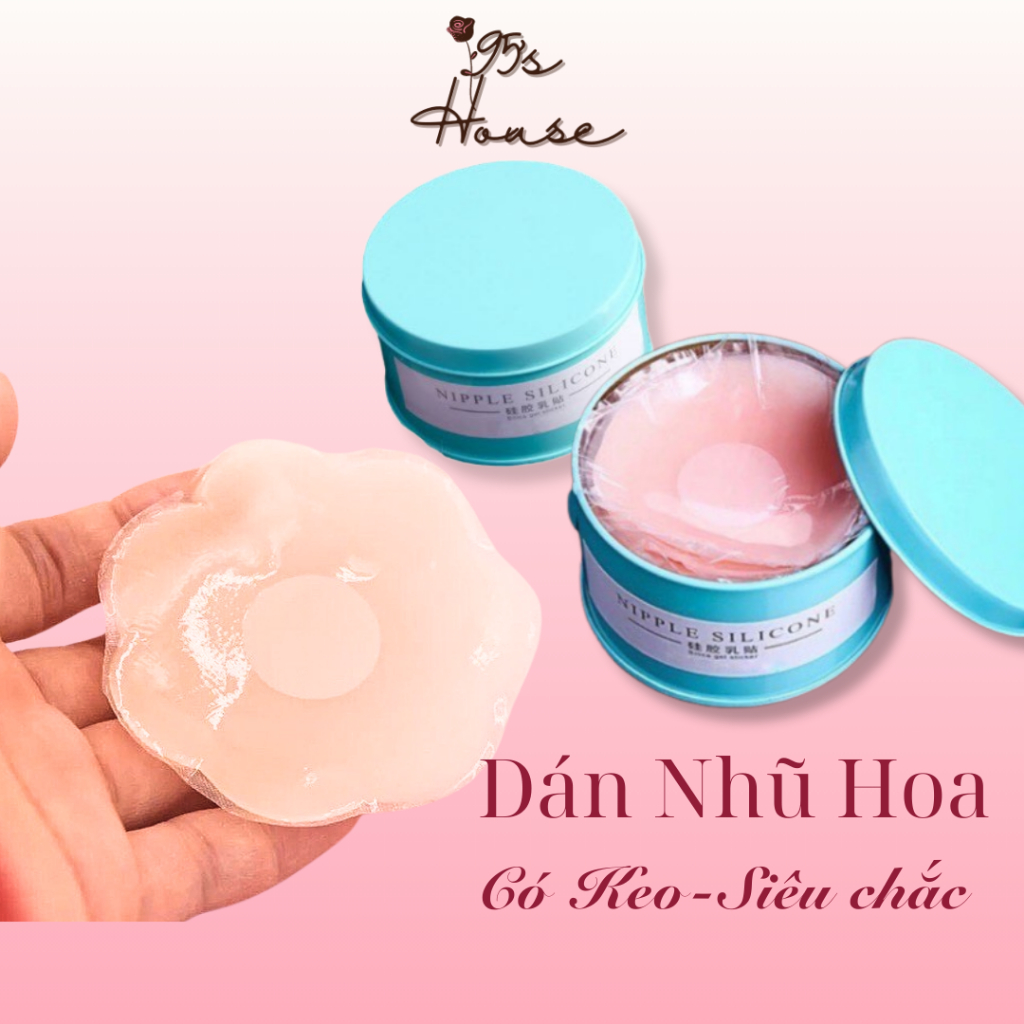 Hộp dán ngực Silicon 5 cặp, miếng dán nhũ hoa che đầu ti HDN01 [95's House]
