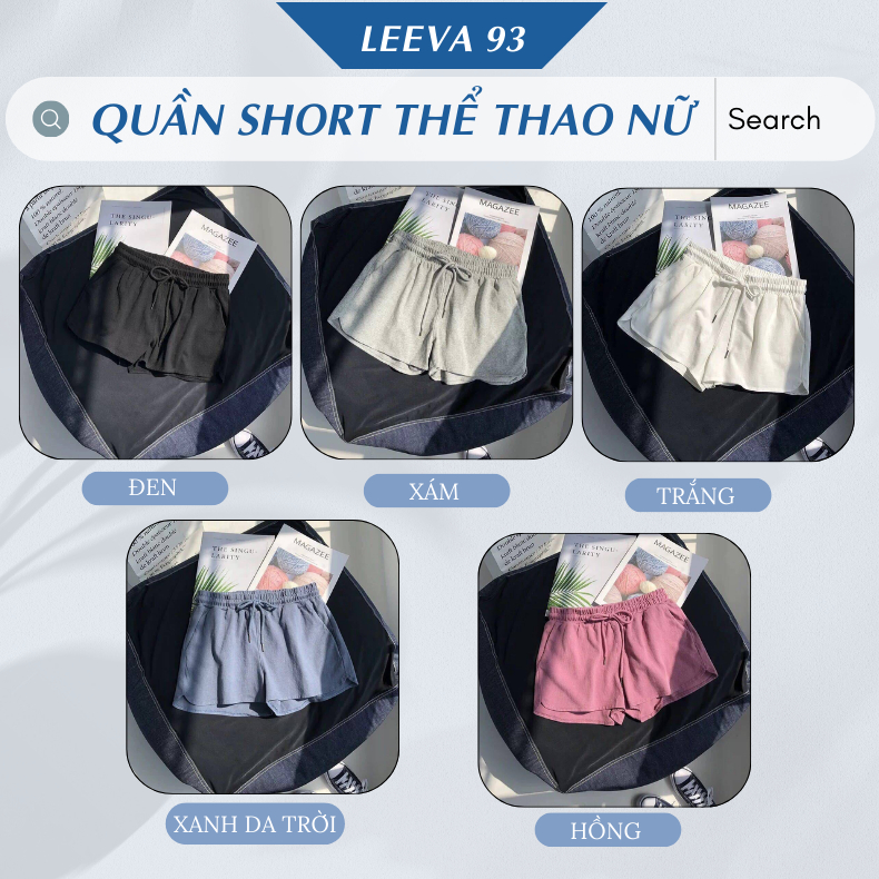 Quần đùi nữ, Quần short nữ thể thao phong cách Hàn Quốc, cạp chun thiết kế rút dây thời trang năng động - 970