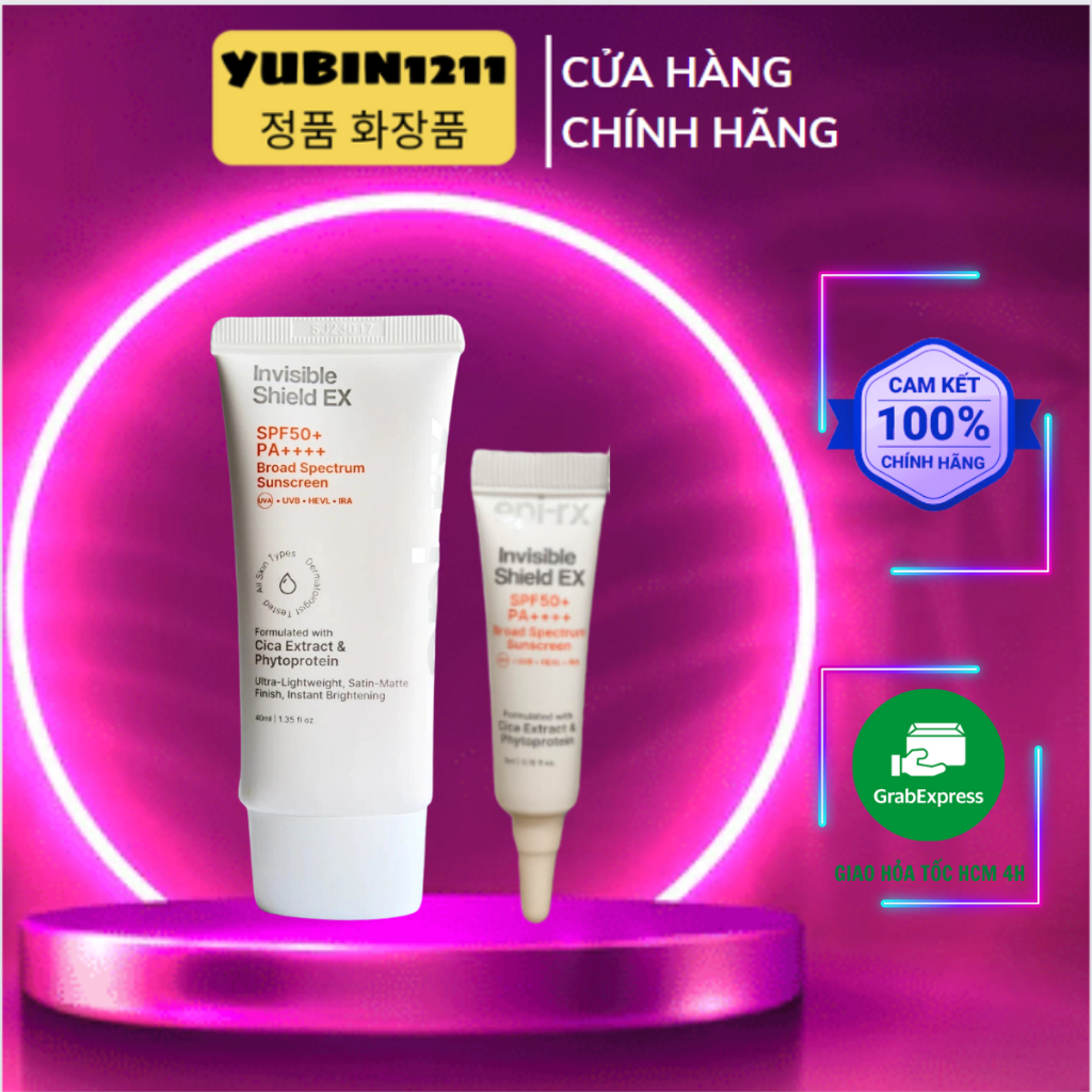 Kem Chống Nắng EPI-RX Invisible Shield EX SPF50++ Kiềm Dầu, Nâng Tone ...