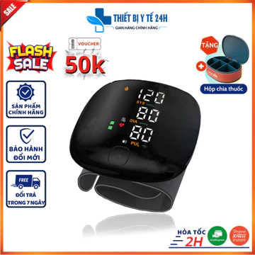 Máy đo huyết áp cổ tay đo huyết áp tự động, Màn hình hiển thị LED, Thông báo kết quả bằng giọng nói