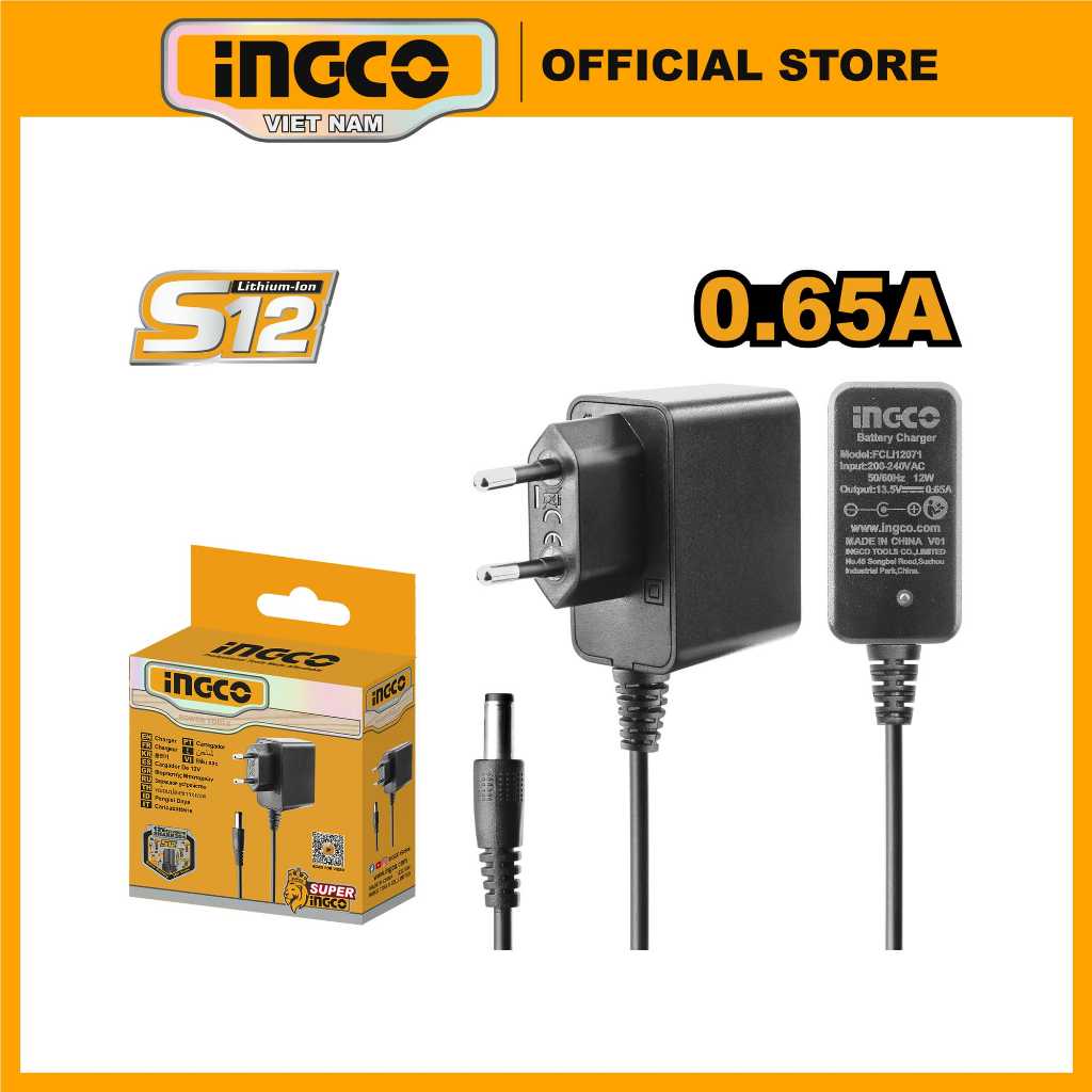 Củ Sạc Adapter sạc pin Lithium-Ion 12V INGCO FCLI12071 | Shopee Việt Nam