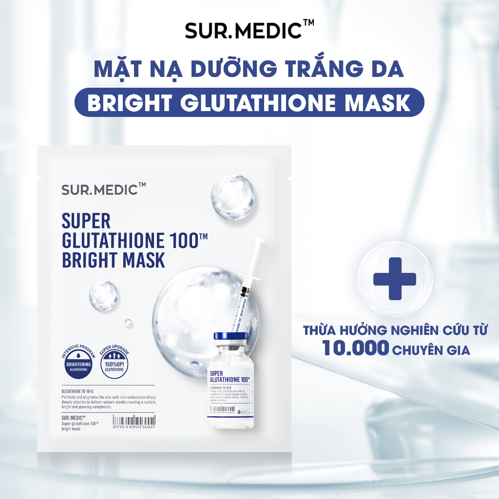 Combo 10 Mt N Dng Sng SUR.MEDIC+ Bright Glutathione Mask 30g/ming |  Shopee Vit Nam