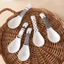 Set 5 muỗng thìa sứ cao cấp chịu nhiệt, họa tiết basic đen trắng hiện đại kèm hộp đựng sang trọng