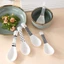 Set 5 muỗng thìa sứ cao cấp chịu nhiệt, họa tiết basic đen trắng hiện đại kèm hộp đựng sang trọng