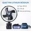 Quạt tích điện Boshun Có Quay Được 8 inch 2 Cấp Độ Gió, Chân Loại Phổ Thông 10 cell