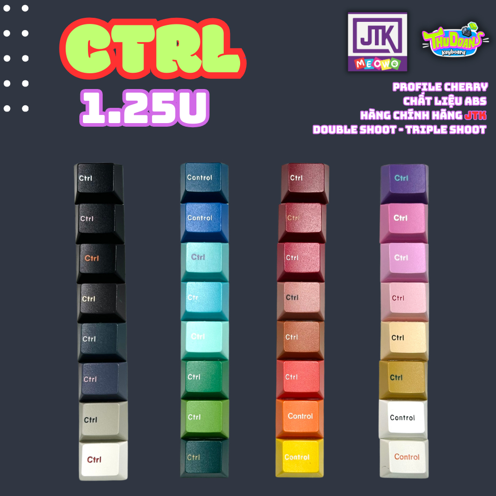 Keycap JTK | CTRL CONTROL 1u & 1.25u r4 | Keycap lẻ | Mod JTK | Hàng grab | Double shoot | Chính hãng JTK | BigBuy360 - bigbuy360.vn