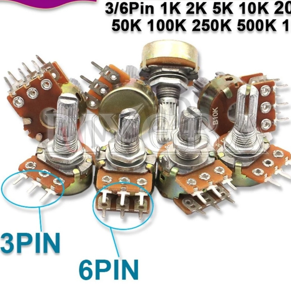 Chiết áp B 1K 2K 5K 10K 20K 50K 100K 250K 500K 1M 200K 20M chiều dài ...
