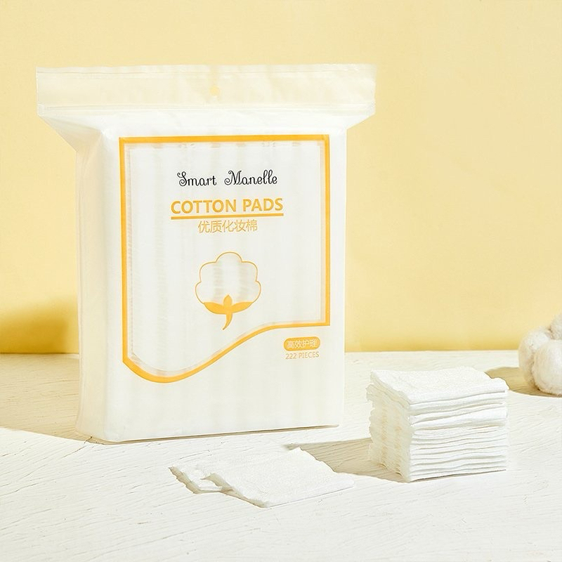 Bông Tẩy Trang 222 Miếng Cotton MFM Tự Nhiên - Bông Tẩy Trang 3 Lớp Dày Dặn Mềm Mại