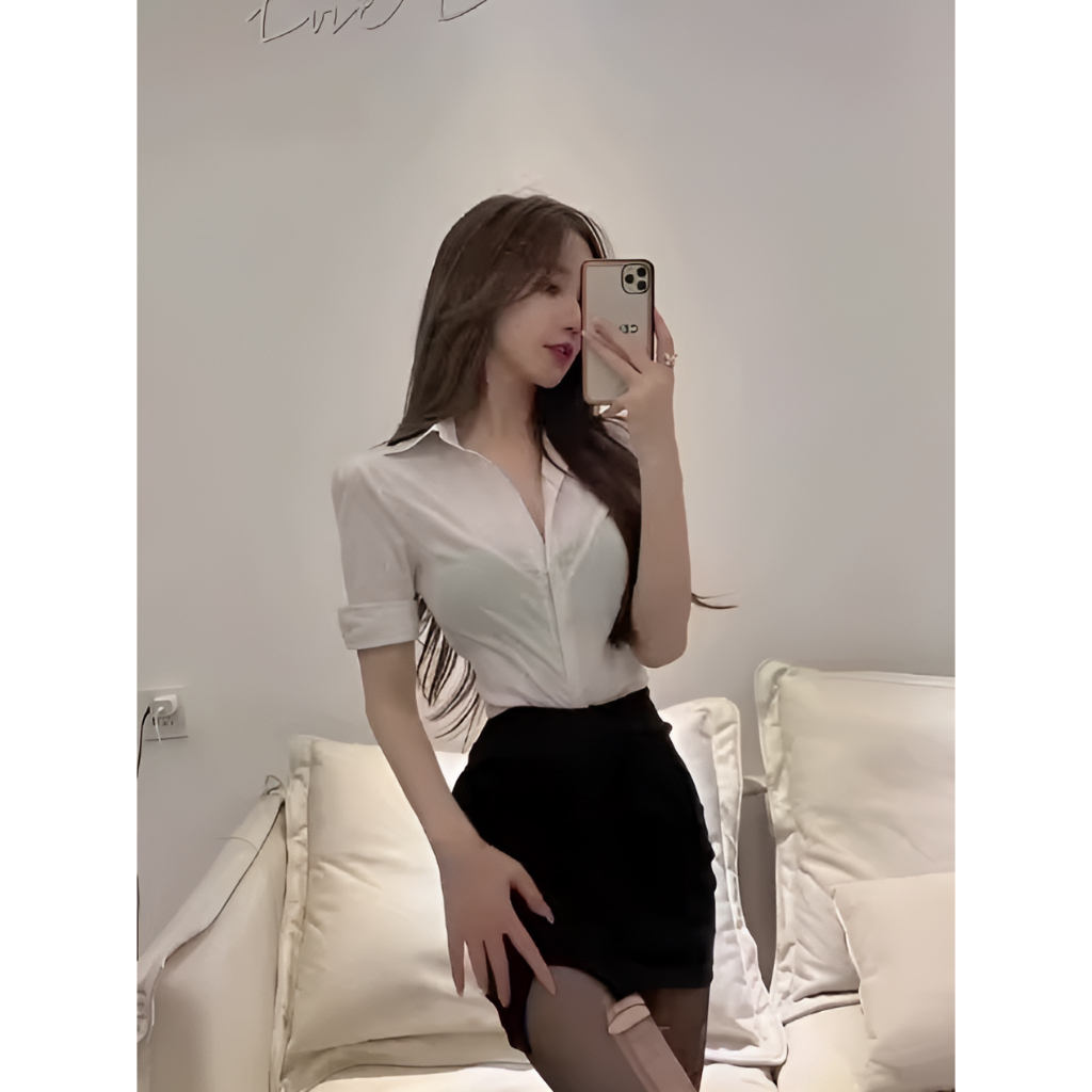 Chân Váy Bút Chì Dáng Ngắn Sẻ Đùi Phù Hợp Mặc Đi Làm Đi Chơi_SHOPNGOCTRANG19_Chất Liệu Umi Hàn_CV130NT