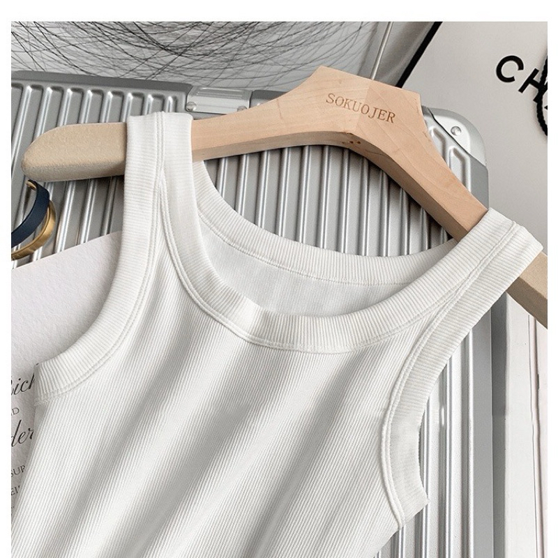 Áo ba lỗ có đệm mút, áo tanktop, chất liệu cotton co giãn thoáng mát, phong cách basic trẻ trung.