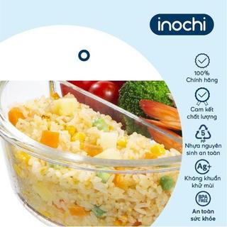 Hộp thuỷ tinh tròn Inochi - Nikko - Đựng thực phẩm, đồ ăn, thức ăn trong ngăn đá, tủ lạnh