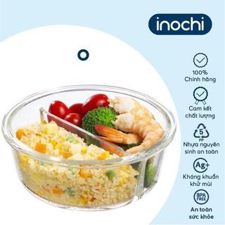 Hộp thuỷ tinh tròn Inochi - Nikko - Đựng thực phẩm, đồ ăn, thức ăn trong ngăn đá, tủ lạnh