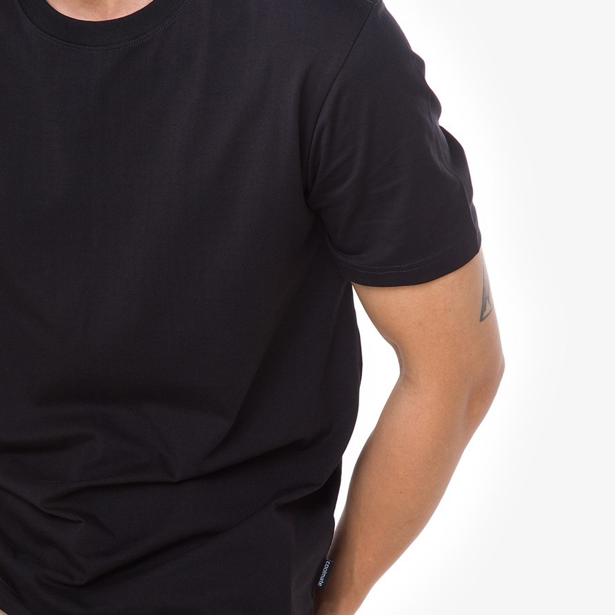 Áo thun đen trơn Basic mềm mịn co dãn thấm hút mồ hôi 40-100kg form suông Unisex Basetee