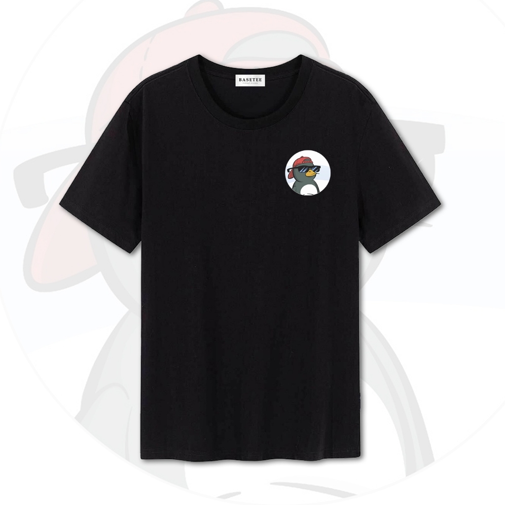 Áo thun đen in hình Duckboiz co dãn thấm hút mồ hôi đủ size 40-100kg form rộng Basetee Unisex