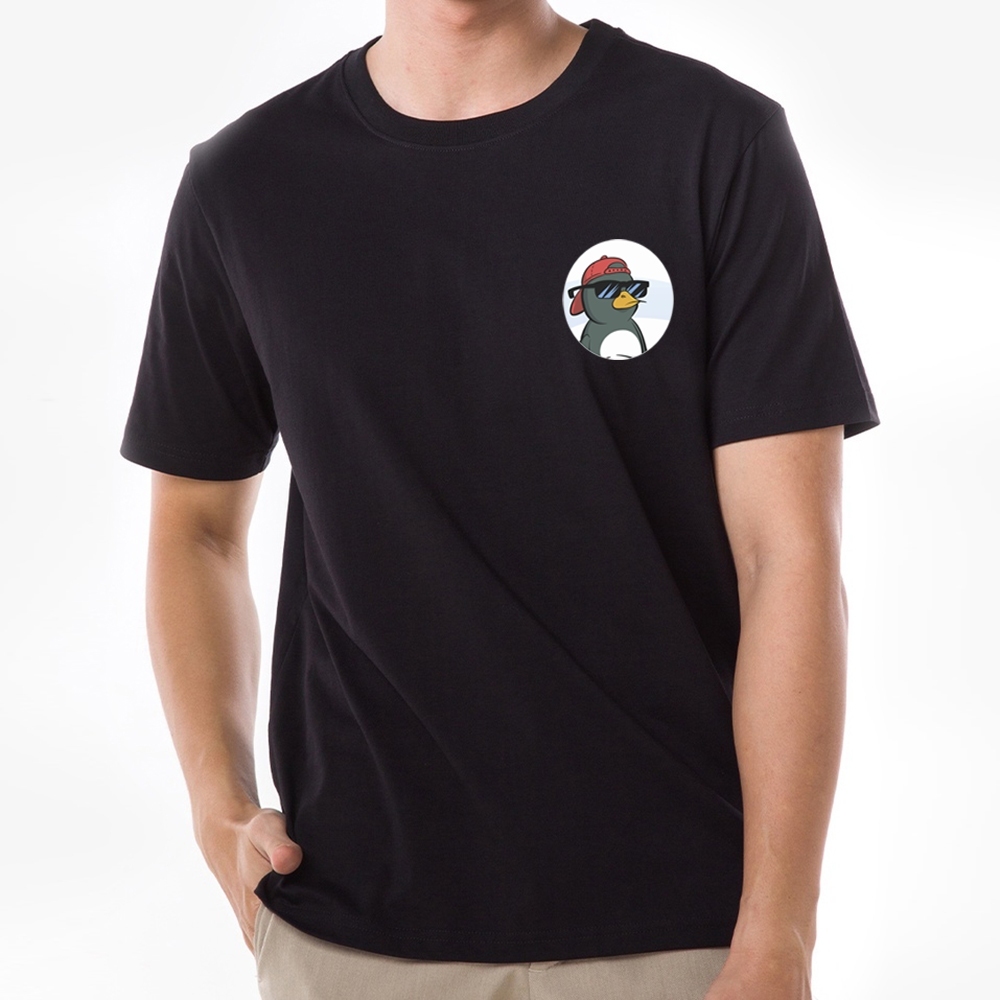 Áo thun đen in hình Duckboiz co dãn thấm hút mồ hôi đủ size 40-100kg form rộng Basetee Unisex