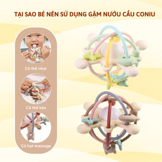 Gặm Nướu Silicone Coniu Hình Cầu Có Trục Xoay, Giúp Tăng Khả Năng Cầm Nắm Cho Bé