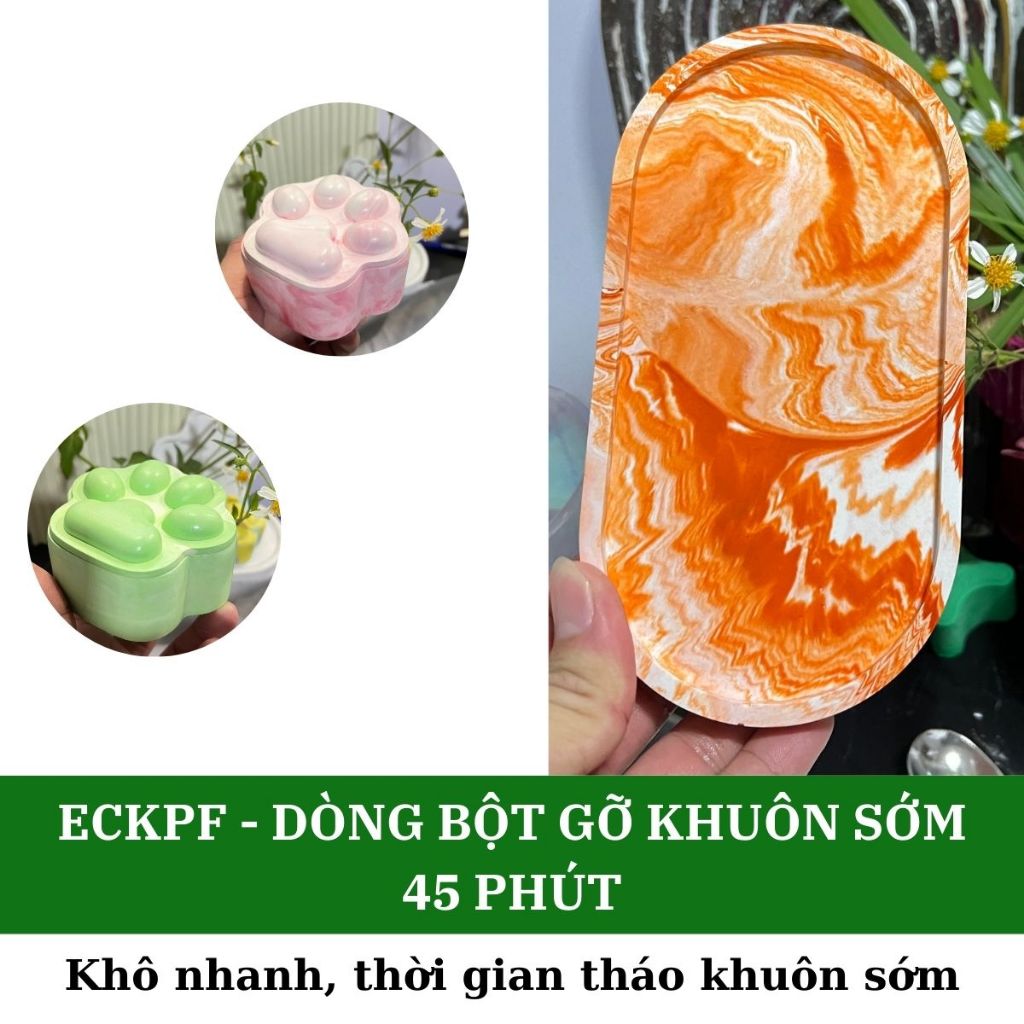 [2KG BỘT] ECK Bột đổ khuôn thạch cao đông cứng nhanh cho hũ nến và khay