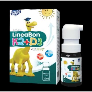 Lineabon Dạng Xịt Màu Xanh Bổ Sung Vitamin D3, K2 Giúp Hấp Thụ Canxi, Giảm Nguy Cơ Loãng Xương