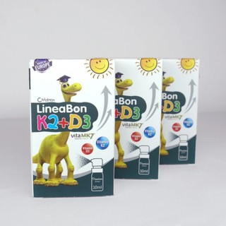 Lineabon Dạng Xịt Màu Xanh Bổ Sung Vitamin D3, K2 Giúp Hấp Thụ Canxi, Giảm Nguy Cơ Loãng Xương