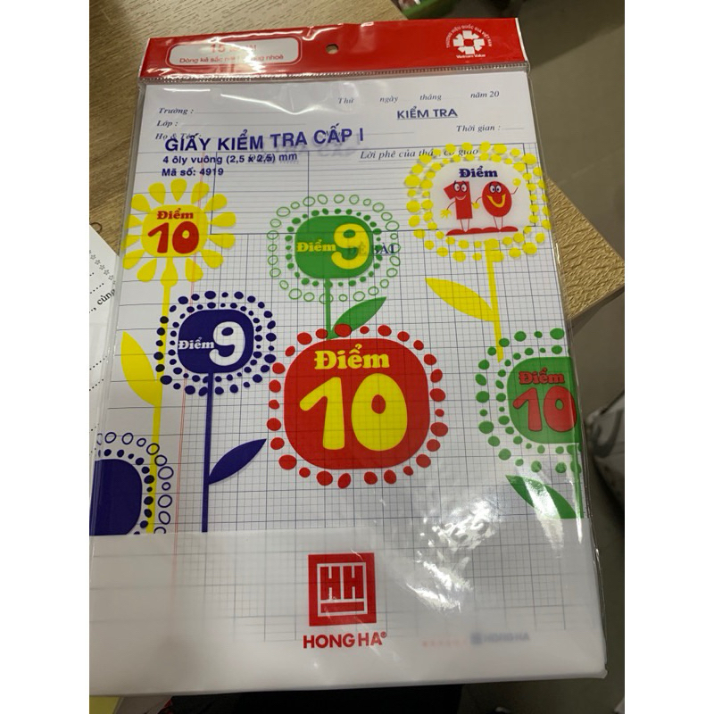 Combo 5 giấy kiểm tra cấp 1