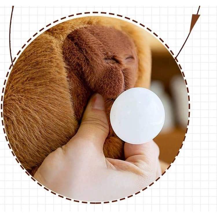 Capybara Bong Bóng Gấu Bông Capybara Thổi Bong Bóng Đáng Yêu Capybara Thổi Bóng Chất Liệu Vải Lông Miniso Cao Cấp