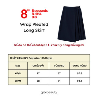 Váy 8SECONDS Wrap Pleated Long Skirt