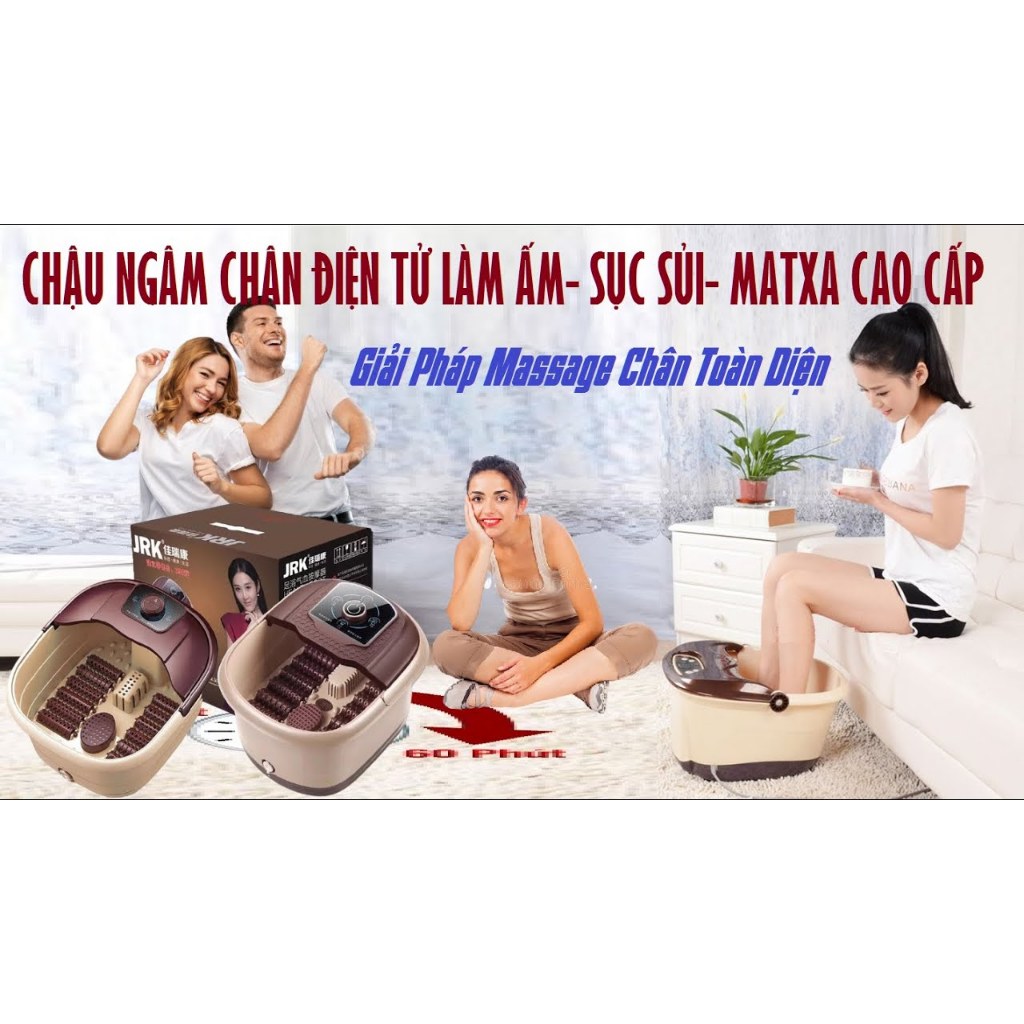 Bồn Ngâm Chân Massage Không Tự Động, Máy Ngâm Chân Massage Có Sục Khí Và Đèn Hồng Ngoại