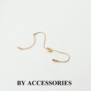 Lắc tay nữ titan kiểu mì nút thắt mạ vàng 18K đơn giản không gỉ WB2408 BY ACCESSORIES