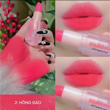 Son thỏi lì, lên màu siêu xinh ANGELUX 02_Hồng Đào