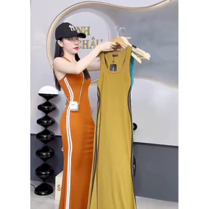 Đầm 3 lỗ đuôi cá sát nách viền sọc siêu tôn dáng( có phom Bigsize 63-75kg)