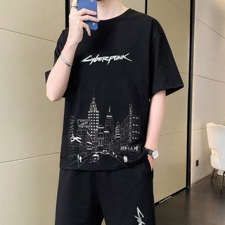 Bộ Thể Thao Nam CYBER Logo In Thành Phố Chống Bong Chất Thun Mè Mềm Mịn - Bộ Thể Thao Nam Mẫu Mới Nhất 2024
