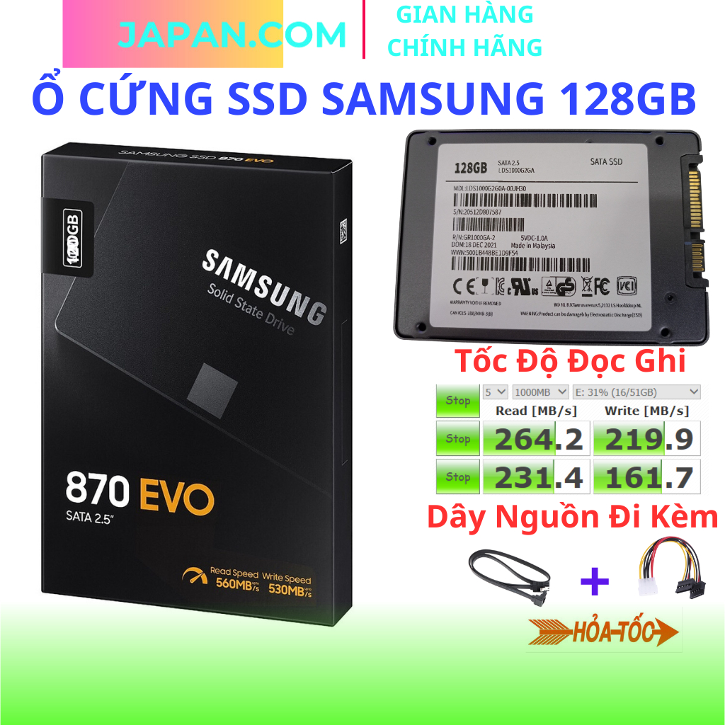 Ổ cứng SSD 128GB Samsung ,SSD Samsung 870 EVO ,ổ cứng gắn trong SSD 870 ...