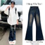 Quần jeans loe màu rettro ánh đồng bụi bặm cá tính Yến Tee #0198